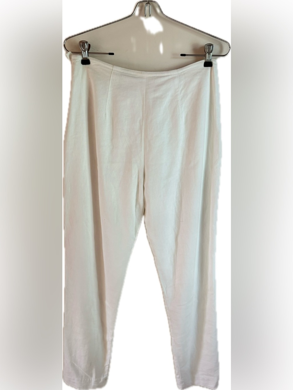 Sigrid Olsen Linen Rayon White Pull-On Pants
